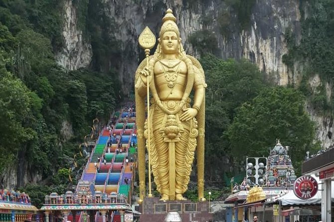 Batu Caves,Hot Spring, Monkey & Fireflies Tour with Dinner - Batu Caves: steps, temple rules, and monkeys that have opinions