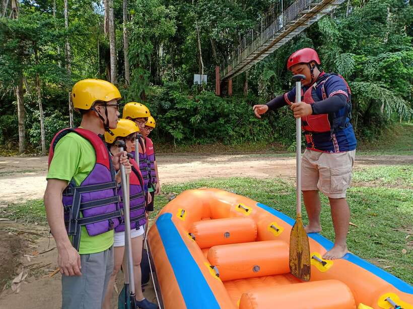 Kiulu River: River Rafting + ATV Shared Group Day Trip - Base camp lunch: local Sabah style food and a riverside reset