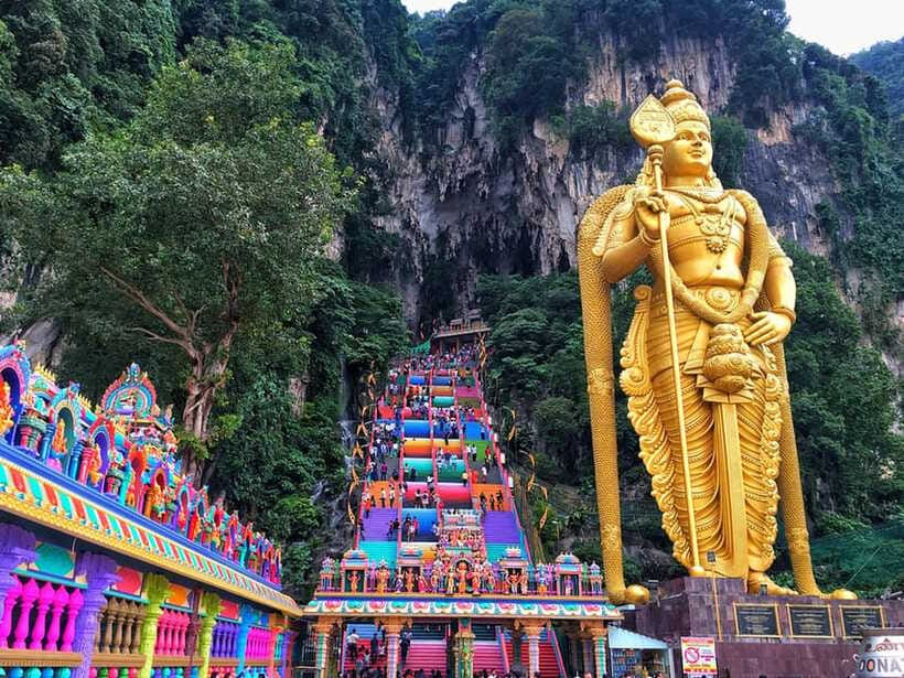 Kuala Lumpur Adventure:Kanching Falls, Ramayana & Batu Caves - Batu Caves and the 272 steps: iconic views, real effort, free entry