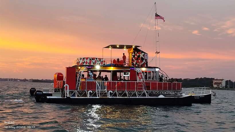 Port Dickson: Breathtaking Dickson Dragon Sunset Cruise - A party yacht sunset in Port Dickson, without the usual expense
