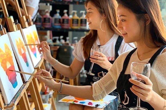 Sip & Paint Night - The Flow of the Class: From Check-In to Your Finished Canvas