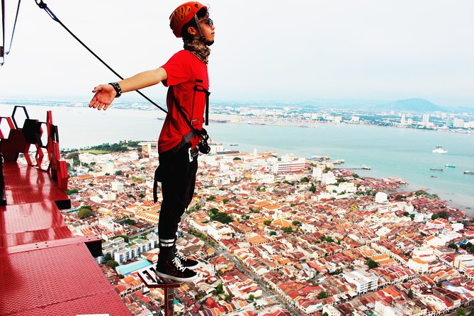 The Gravityz- World's Highest Rope Course Challenge - Views over Pulau Pinang: the payoff you actually feel
